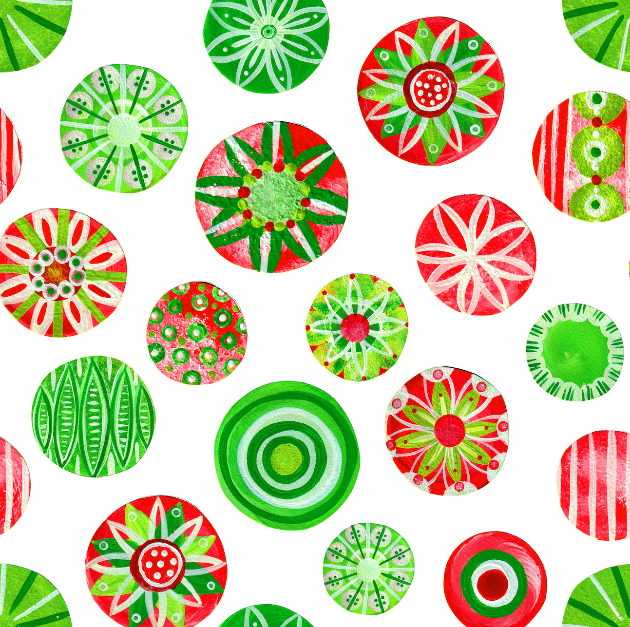 "Festive Circles" Holiday Gift Wrap