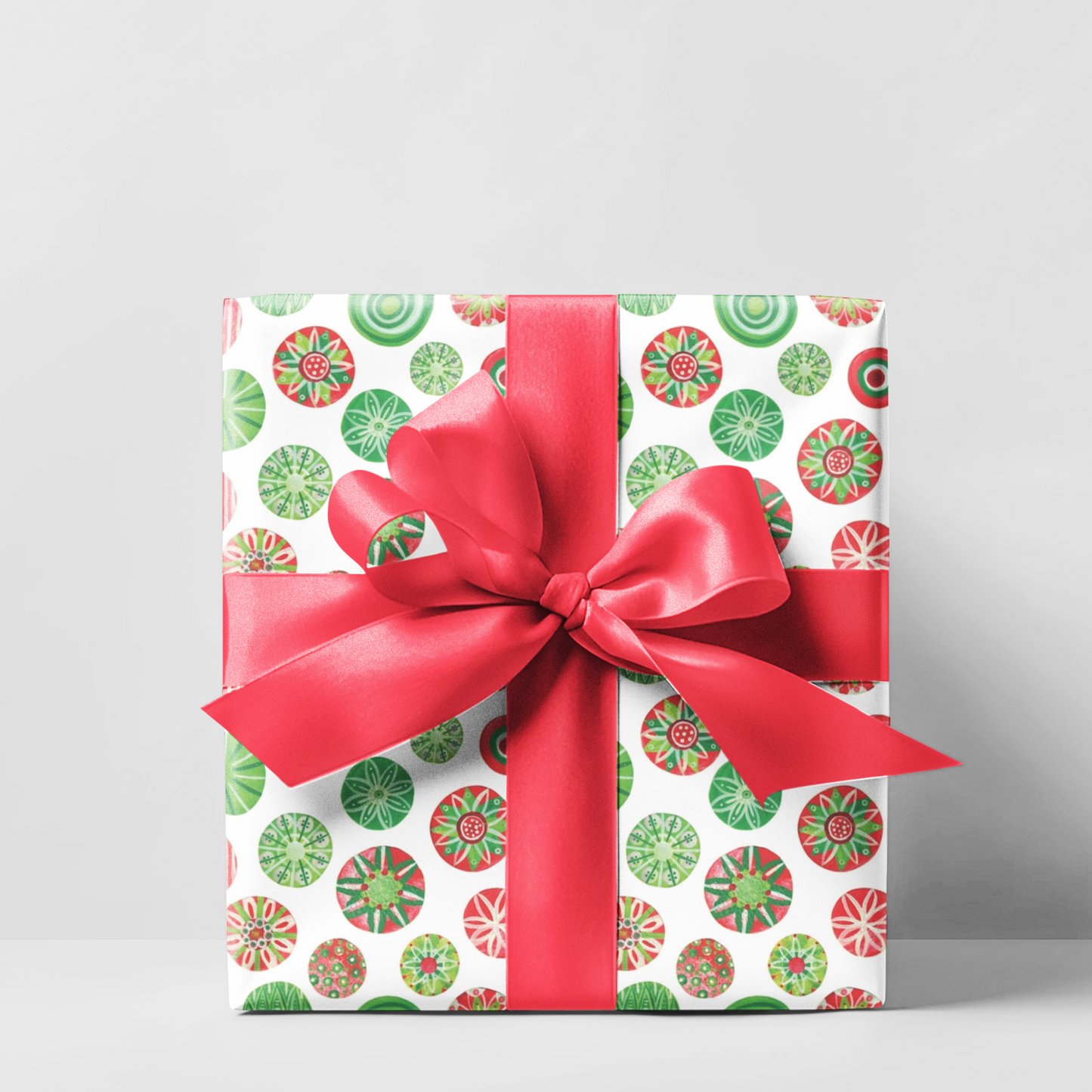 "Festive Circles" Holiday Gift Wrap
