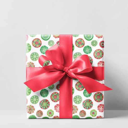 "Festive Circles" Holiday Gift Wrap
