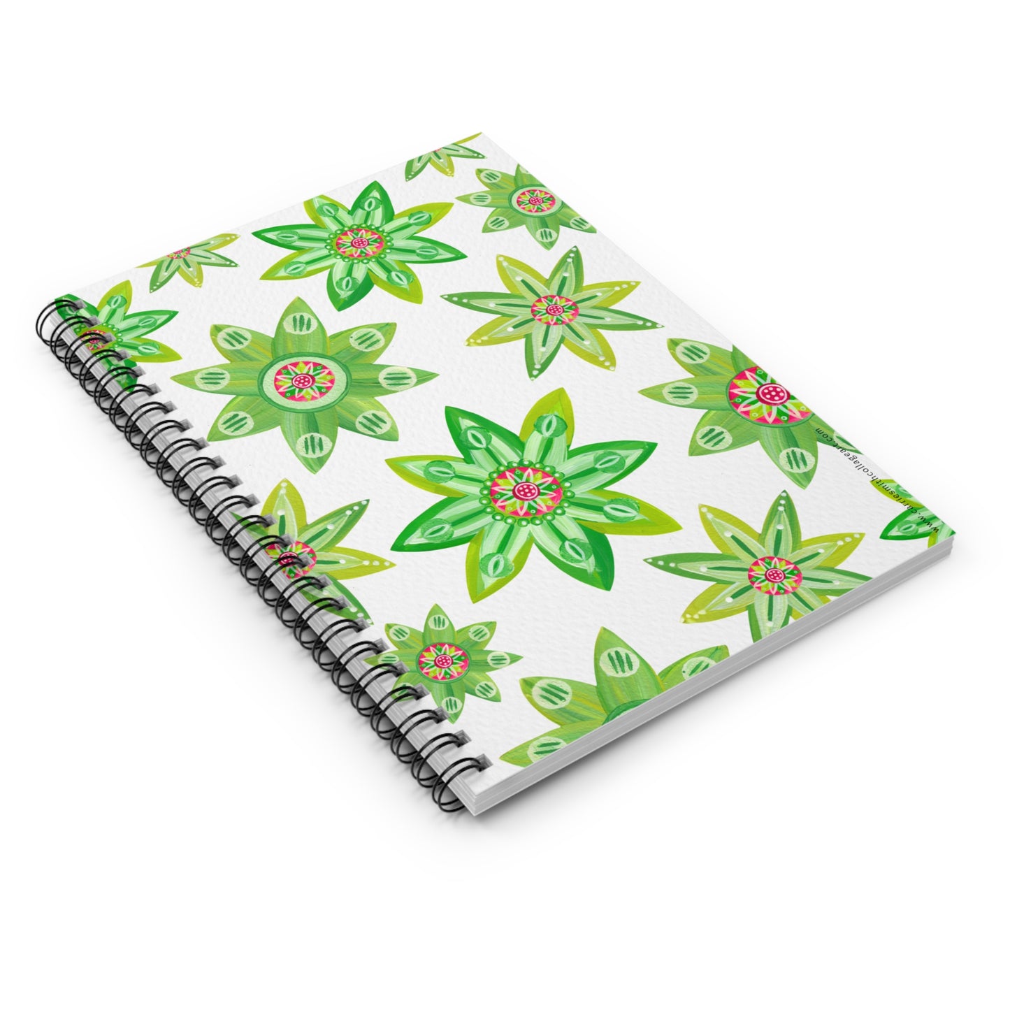 "Evergreen Blooms" Spiral Notebook