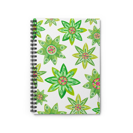 "Evergreen Blooms" Spiral Notebook