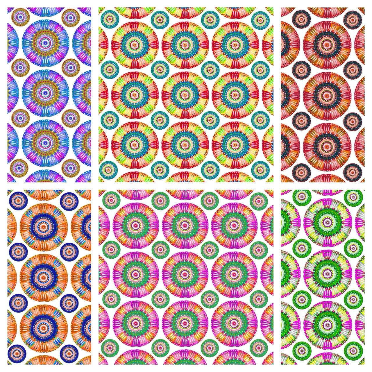 "Festival of Circles" Printable Collage Paper